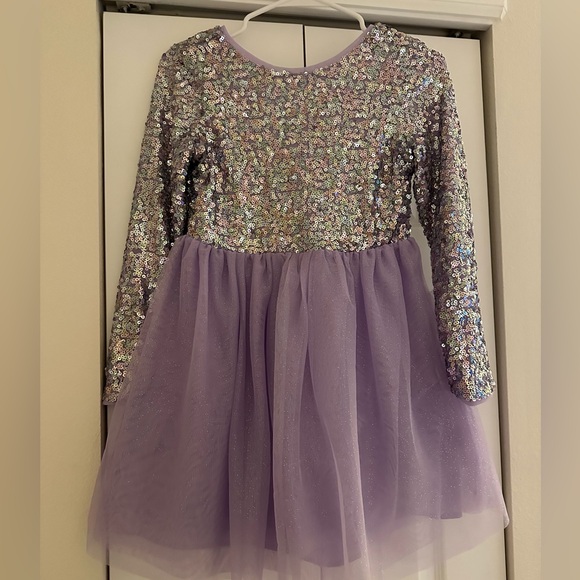 Long Sleeved Sequin Tutu Dress - Picture 1 of 3